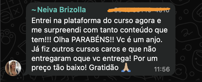 Depoimento de Aluno 1