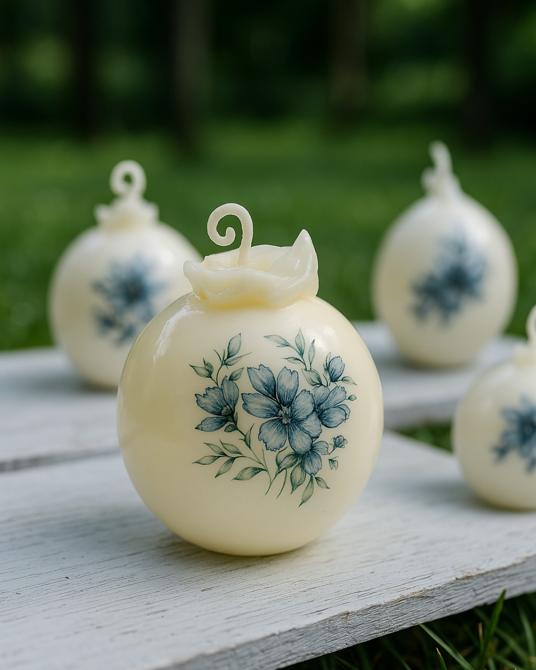 Conjunto de velas de porcelana